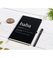 BK Gift Kişiye Özel Baba Tasarımlı Siyah Defter ve Kalem Hediye Seti-1
