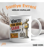 Vinç Operatörüne Özel Komik Kupa – Vinçte Yük Değil Sabır Taşıyoruz Baskılı Kupa