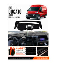 FIAT DUCATO (2006-2014) X250 Uyumlu Torpido Örtüsü Torpido Kılıfı - Siyah