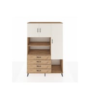 Hyperion Dolap 8 Raflı 4 Çekmeceli 3 Kapaklı 132x44x195 Çam-Aytaşı/Çam