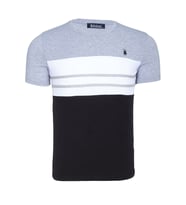 T8593 DEWBERRY ERKEK T-SHIRT-AÇIK GRİ