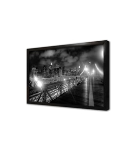 Gece Şehir Fotoğfarları Çerçeveli Mdf Tablo