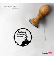Kişiye Özel Kitap Damgası Kitap Mührü Kaşe Kitap Mühür Özel Damga 08