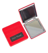 İsim Baskılı  Ayna  Kişiye Özel  Mini Ayna ( 6 X 6 CM ) (Kırmızı)