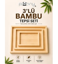 Pionny Bambu 3'lü Sunum Tepsisi