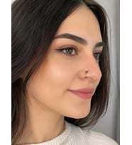 925 Ayar Gümüş Minimal Burun Hızması Piercing Zirkon Taşlı Unisex Halka Nose Ring Günlük Kullanım Şık Tasarım