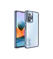 Xiaomi Redmi Note 10 Pro Uyumlu Kılıf Kamera Korumalı Logo Gösteren Zore Omega Kapak