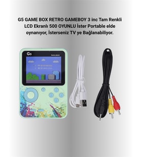 500 Oyun Hafızalı G5 Game Box – Renkli Lcd Ekranlı