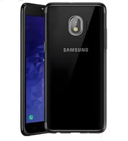 Galaxy J4 Kılıf Dört Köşeli Lazer Silikon Kılıf (Siyah)