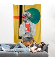 Pop Art Soyut Kadın Duvar Örtüsü-7875