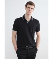 LCWAIKIKI Classic Siyah Polo Yaka Pike Erkek Tişört