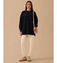 5320 ALT KISIM ASİMETRİK KESİM MODAL KUMAŞ İKİ İPLİK SWEAT #26#