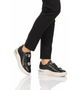 Ayakmod Siyah Bağcıklı Taş İşlemeli Hafif Kadın Sneaker 431156 Z