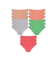 15 adet Süper Eko Set Likralı Kadın Slip Külot Soft Renkler