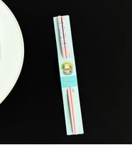 Desenli Metal Chopstick (Pembe)