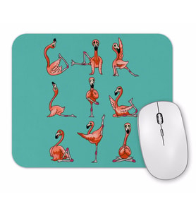 Flamingo Yoga Mouse Pad