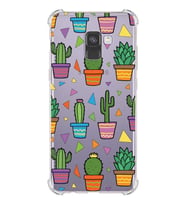 PrintiFy Samsung Galaxy A8 2018 Uyumlu Water Color 4 Baskılı Şeffaf Köşe Korumalı Antişok Kılıf