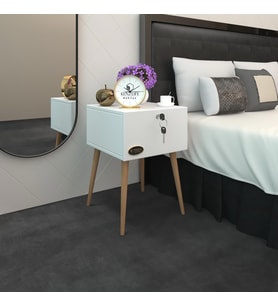 Kenzlife komodin kazuki byz 60*39*39 komidin ahşap ayaklı kitaplık ayakkabılık kapaklı arkalıklı (Karışık)