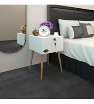 Kenzlife komodin kazuki byz 60*39*39 komidin ahşap ayaklı kitaplık ayakkabılık kapaklı arkalıklı (Karışık)