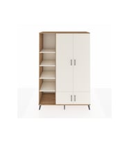 Hyperion Gardrop 6 Raflı 4 Kapaklı Tek Askılı 132x44x195 Çam-Aytaşı