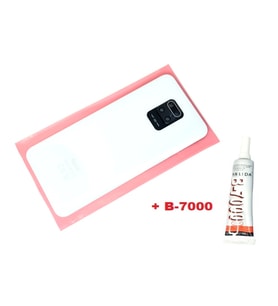 Tkgz Xiaomi Redmi NOTE 9 PRO Arka Kapak Batarya Kapağı (LENSLİ CAM) (B-7000) BEYAZ