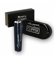 Clipper Çakmak Atatürk İmzalı Siyah