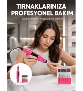 Elektrikli Profesyonel Manikür Pedikür Seti Değiştirilebilir Başlık Seçeneği Yeni Nesil