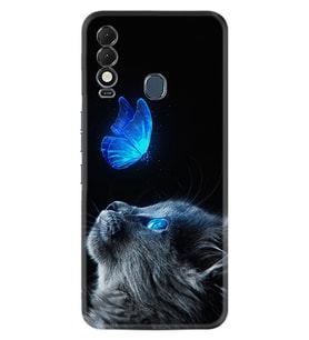 Tecno Spark 8T Kılıf Resimli Desenli Silikon Platinium Series Butterfly Cat 1891