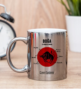 Kişiye Özel Boğa Burcuna Hediye Silver Kupa Bardak