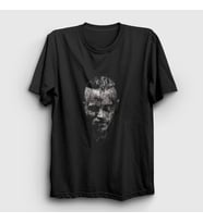 Presmono Unisex Siyah Ragnar Vikings T-Shirt 222230tt