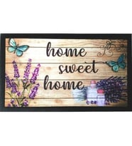 Home İtalyan Format Kapı Paspası 40X68 Home Sweet Home Lavanta Lavanda