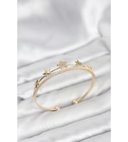 Yıldız Model Gold Renk Pirinç Kadın Bileklik 5886