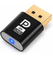 PrimeX PX-5261 DisplayPort 4K UHD Display Dummy Plug, DP Sanal Monitör Adaptörü, Ekran Kartı Emülatörü, Headless Display Emulator, Bitcoin Mining ve Uzaktan Erişim İçin