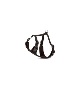 Doggie Havalı Dokumadan El Yapımı Köpek Göğüs Tasması M-2x45-55cm - Black