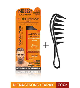 FONTENAY SAÇ ŞEKİLLENDİRİCİ PUDRA TOZ WAX ULTRA STRONG TURUNCU 20GR + ŞEKİL TARAĞI 2'Lİ SET