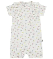 Civil Baby Çiçek Empirme 6-18 Ay Tulum - Ekru