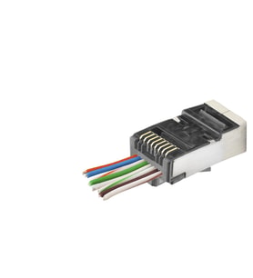 Cat6E Ez Rj45 Metal Konnektör 100 Adet Plastik Kutu - Siyah ND2418
