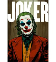 Joker Tasarımlı Ahşap Poster