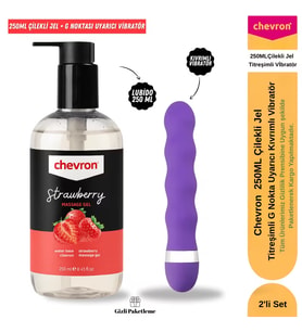 Chevron 2'li Tatlı Esinti Paketi - 250ml Meyve Aromalı Kayganlaştırıcı Jel ve Kıvrımlı Tasarım Titreşimli Mor Vibratör