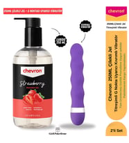 Chevron 2'li Tatlı Esinti Paketi - 250ml Meyve Aromalı Kayganlaştırıcı Jel ve Kıvrımlı Tasarım Titreşimli Mor Vibratör