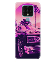 Tecno Camon 16 18P Pova Pova 3 Pova Neo Kılıf Desemli Silikon Mor Araba 1711
