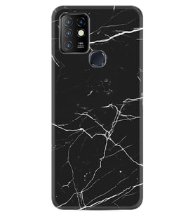 INFINIX Hot 8 9 10 11S Hot 10 Play 10T Kılıf Desemli Silikon Siyah Mermer 1299