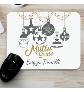 Kişiye Özel Yılbaşı Süsleri İsme Özel Mouse Pad