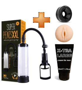 Pretty Love Penis Vakum Pompası+Silikon Başlık+Vajina Başlık+ViaGel Krem
