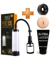 Pretty Love Penis Vakum Pompası+Silikon Başlık+Vajina Başlık+ViaGel Krem