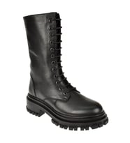 Castle Black Hakiki Deri Postal Kadın Bot CB-66684   SİYAH