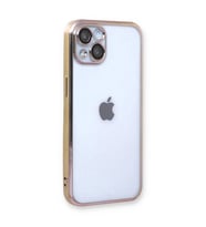 İphone 14 Kılıf  Lensli  - Gold