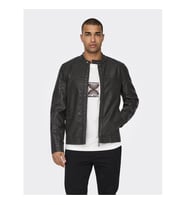 Only & Sons Onsmike Pu Racer Jacket Antrasit Erkek Ceket 22012339