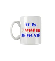Tu Es L'amaour De Ma Vie Sen Hayatımın Aşkısın Eş Sevgili Hediye Baskılı Kupa Bardak