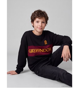 LCW Kids Siyah Harry Potter Erkek Çocuk Sweatshirt